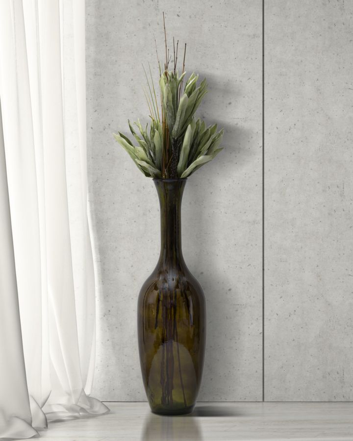 VASO JARRON VETRO RICICLATO GREEN CM Ø 30X100 (MADE IN SPAIN) - immagine 4