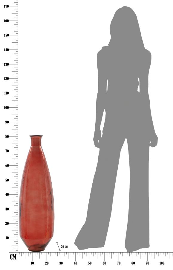 VASO ADOBE VETRO RICICLATO CM Ø 26X80 (MADE IN SPAIN) - immagine 6