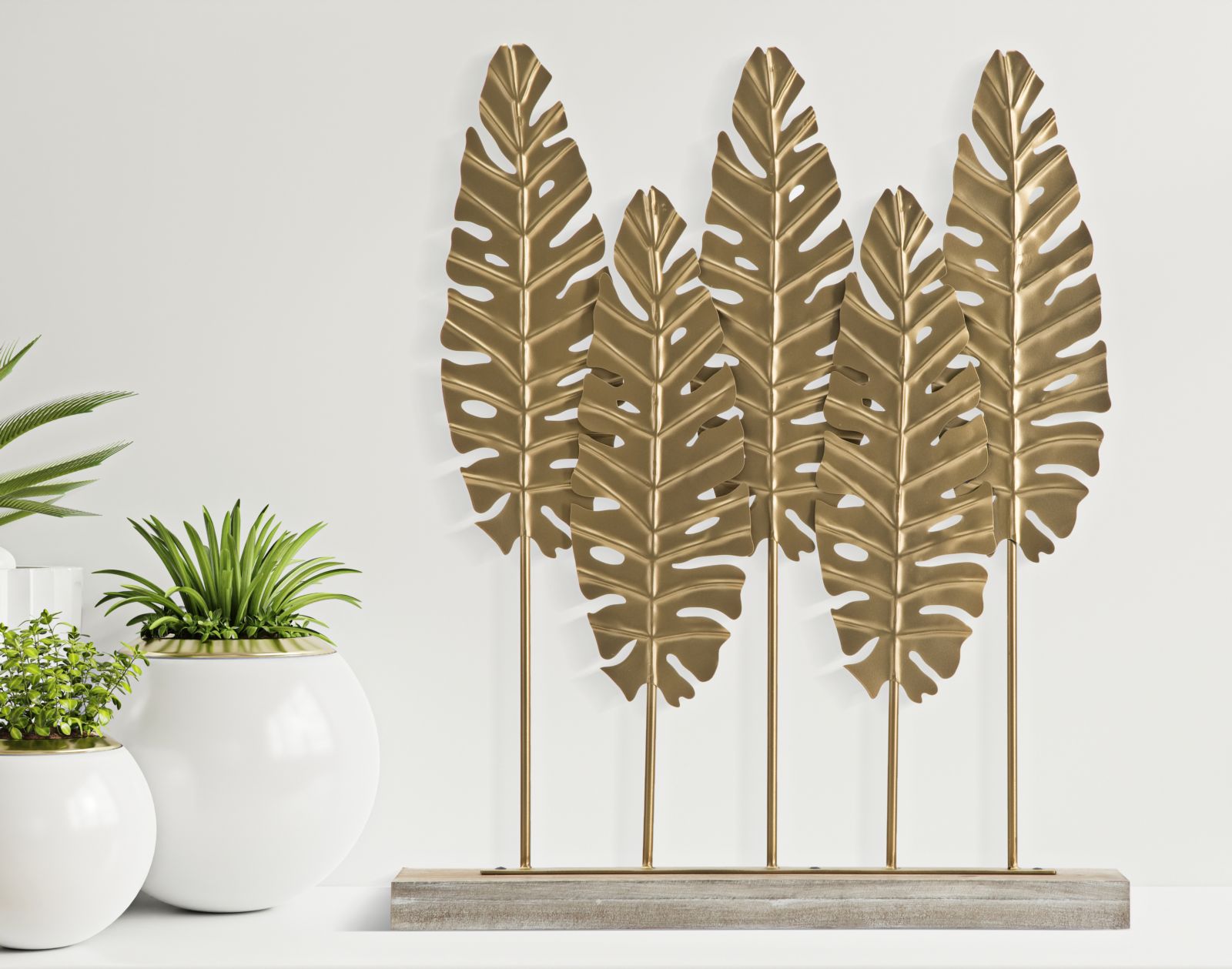 SCULTURA LONG LEAF CM 47X10X57,5 - immagine 5