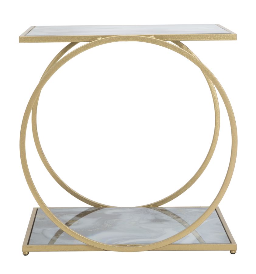 TAVOLINETTO GLAM 2 LEVEL CM 52,5X50X51 - immagine 3