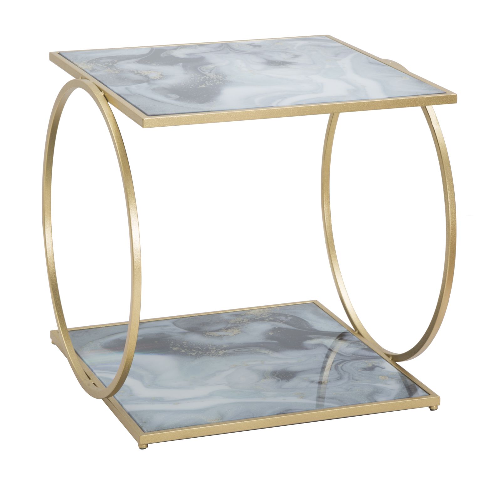 TAVOLINETTO GLAM 2 LEVEL CM 52,5X50X51 - immagine 5