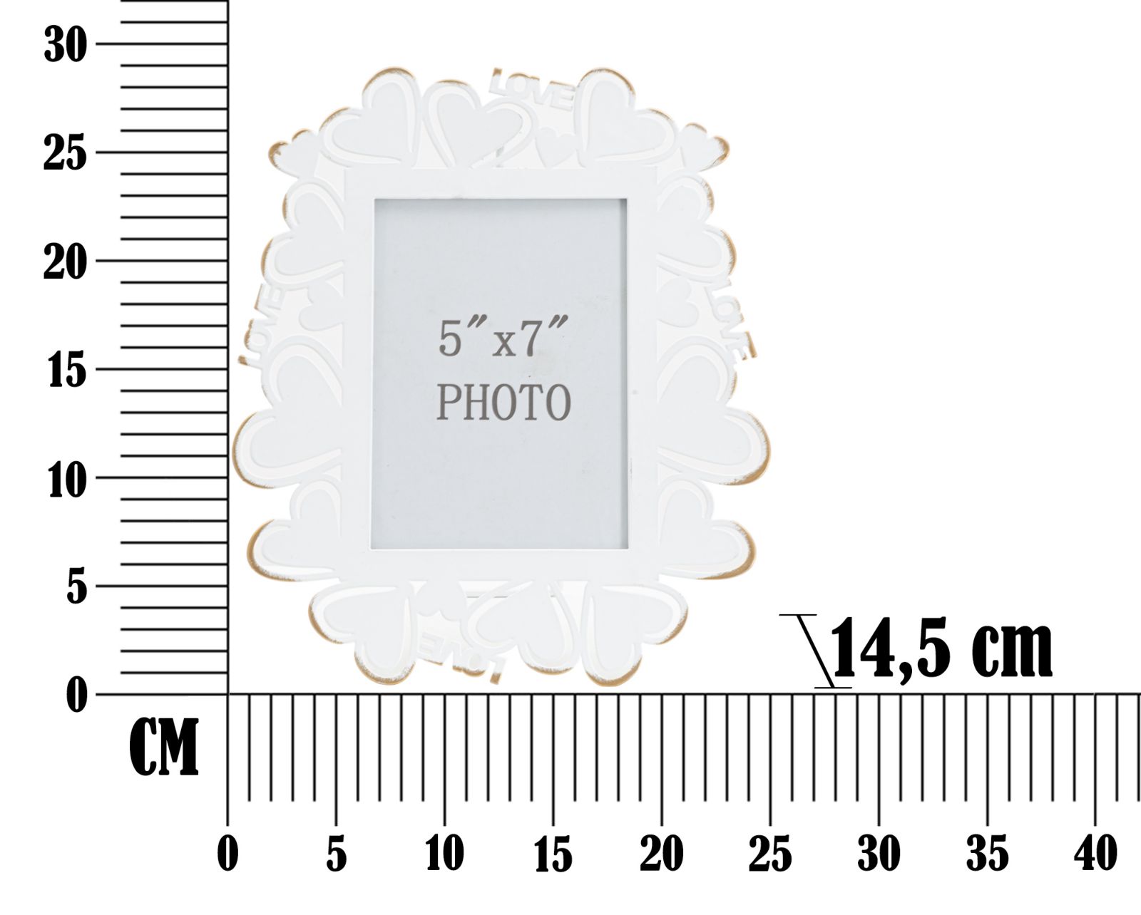 CORNICE HEART CM 25X14,5X27,7 MIN 2 (MISURA INTERNA CM 12,5X17,5) - immagine 6