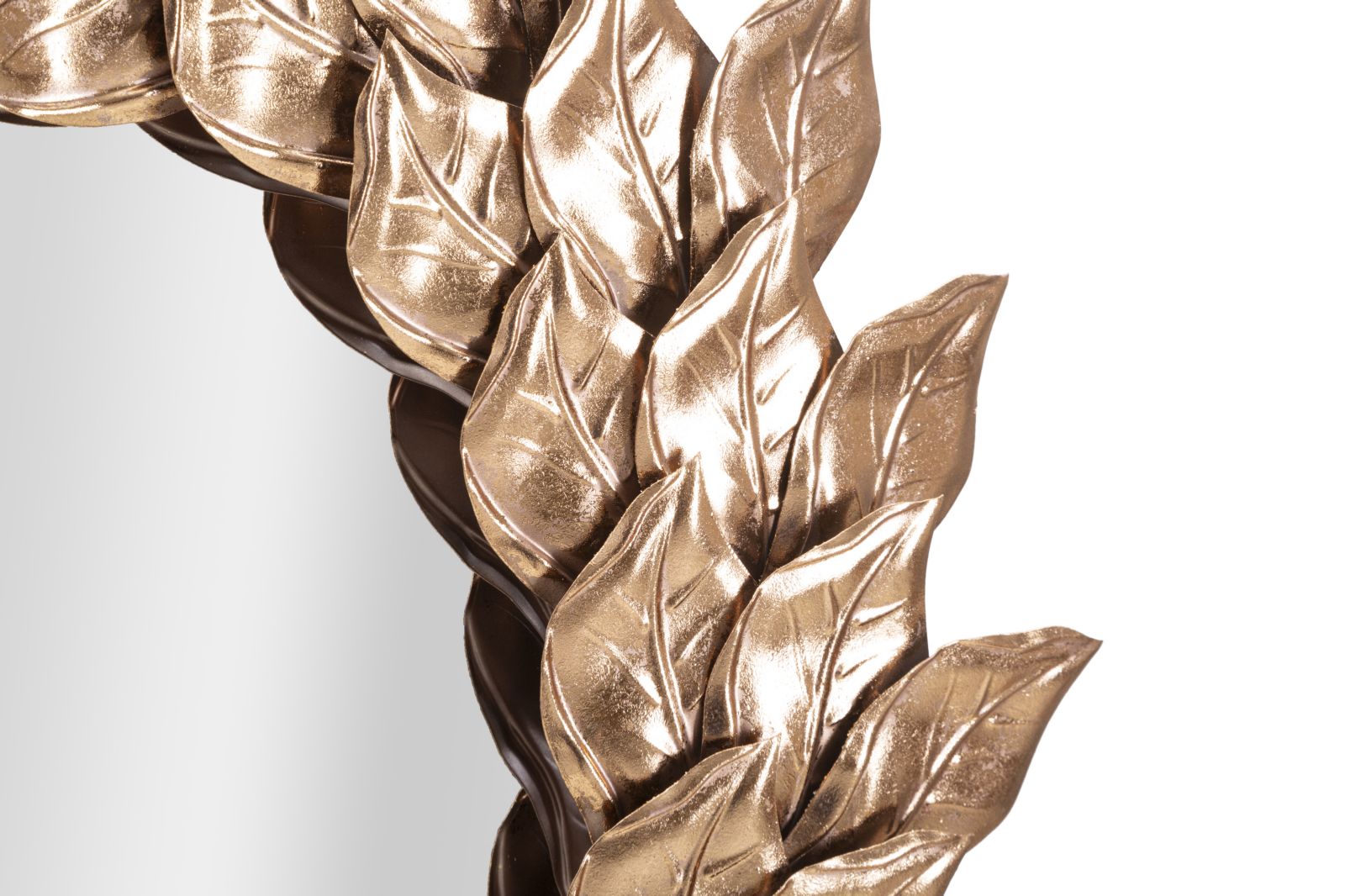 SPECCHIO DA MURO GLAM PETAL RAME CM Ø 73X5 - immagine 2