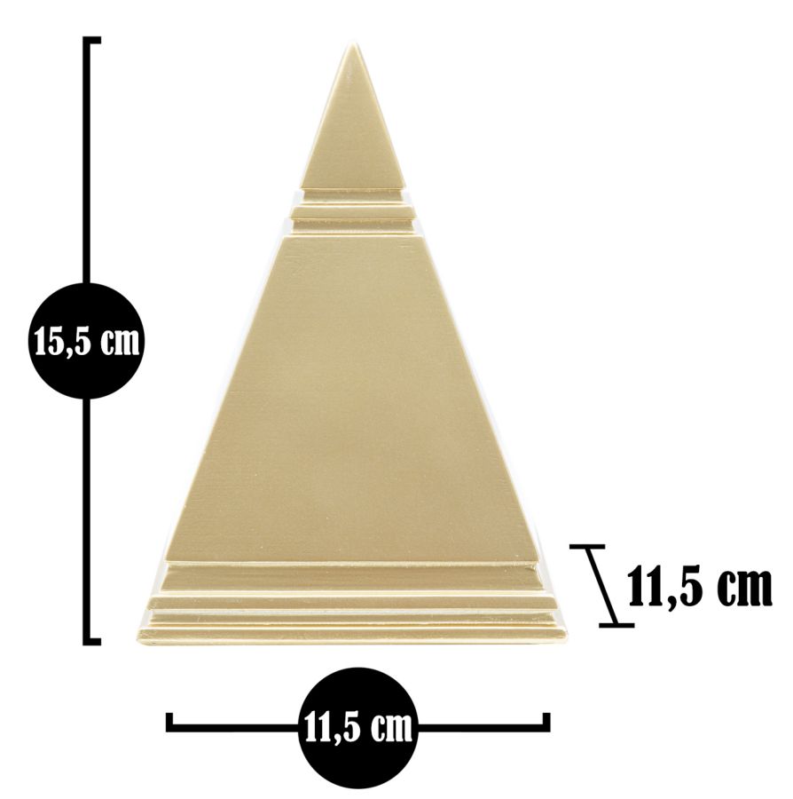 PIRAMIDE GOLD CM 11,5X11,5X15,5 MIN 2 - immagine 7