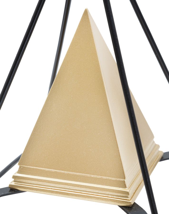PIRAMIDE GOLD C/FERRO CM 15X15X21 MIN 2 - immagine 3