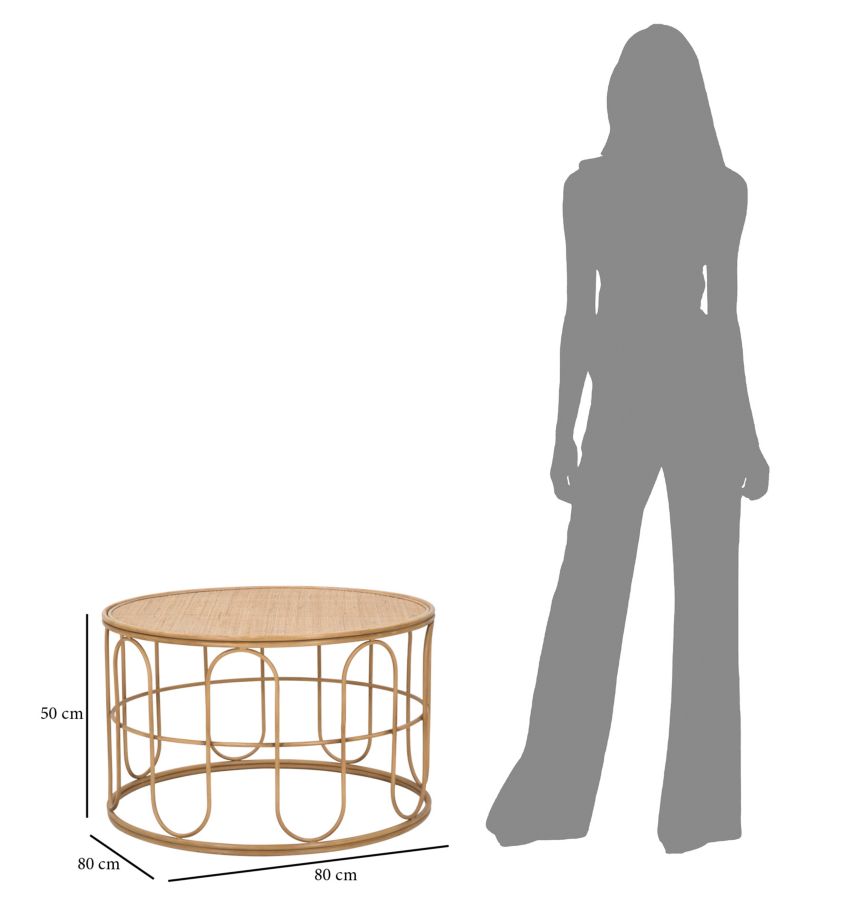 TAVOLO DA CAFFE' SAMUI CM Ø 80X50 - immagine 6