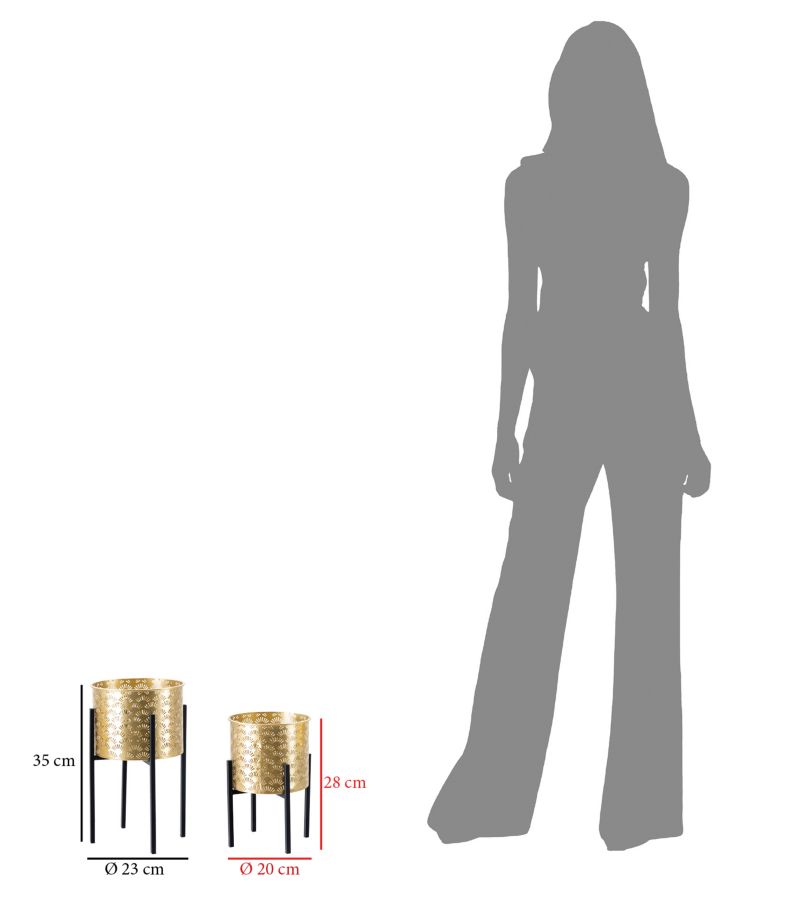 P/VASI GLISSY STAND COPPIA -A- CM Ø 21X38-19X28 - immagine 7