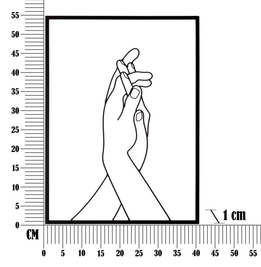 PANNELLO IN FERRO SIMPLY HANDS CM 40X1X55 - immagine 6