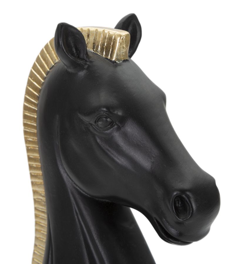 CAVALLO NERO E ORO CM 10,5X8,5X19 MIN 2 - immagine 3