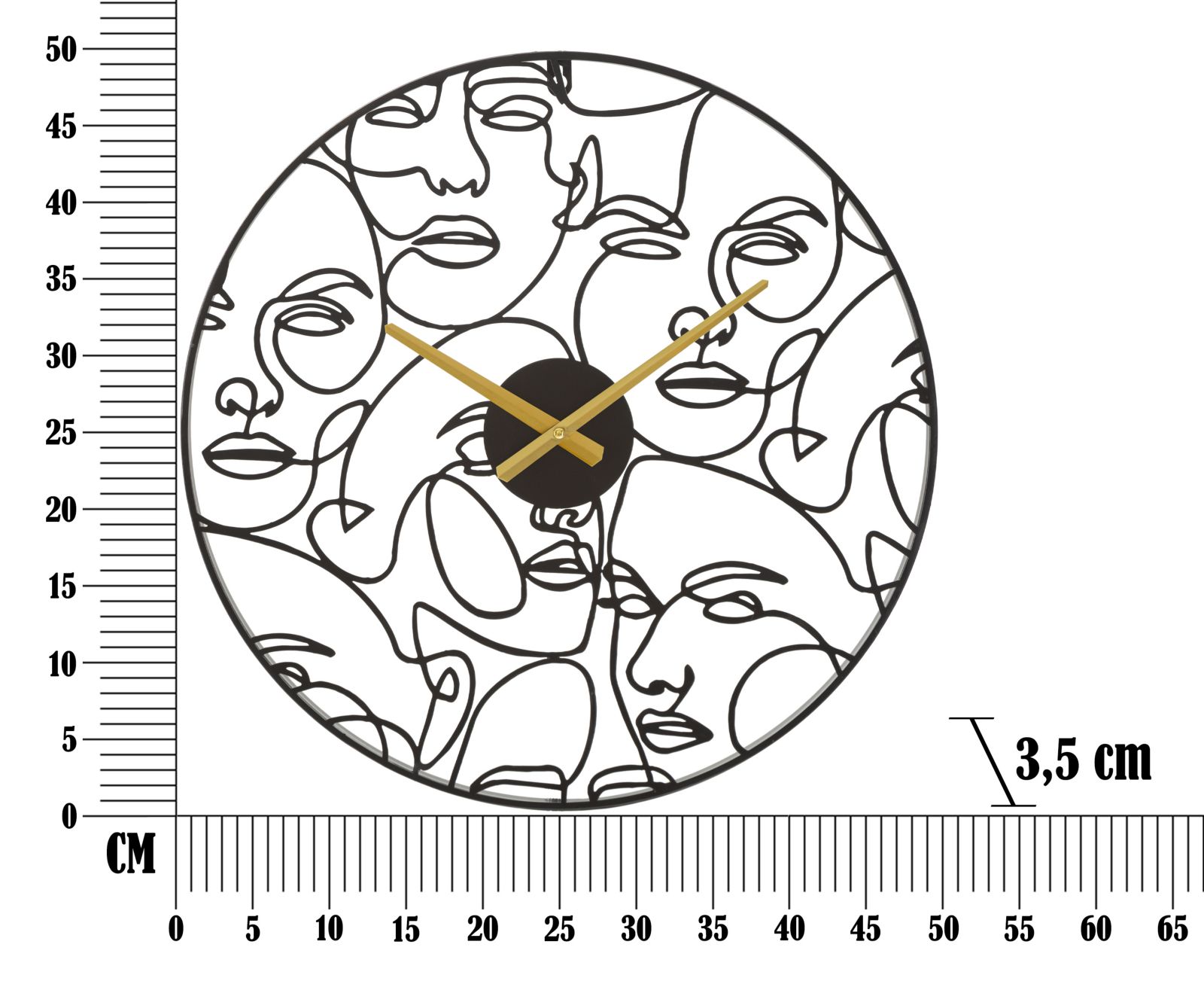 OROLOGIO DA MURO FACES CM Ø 50X3,5 - immagine 6