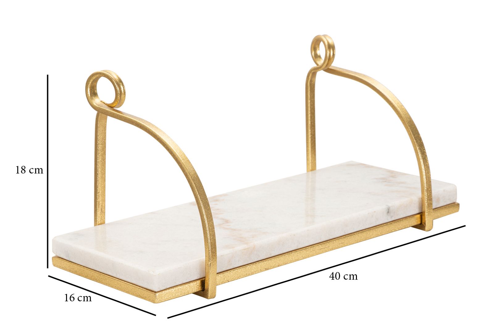 MENSOLA DA MURO MARBLE CM 40X16X18 - immagine 6