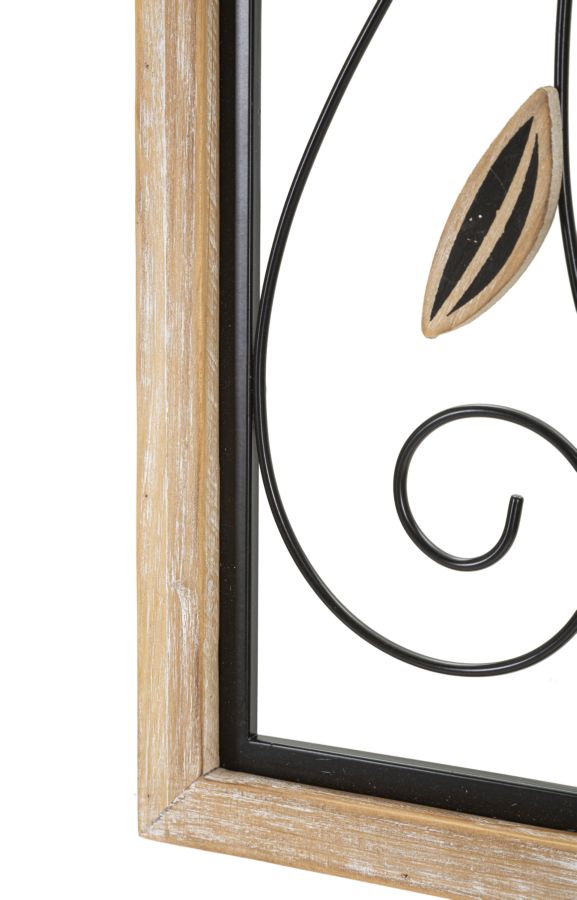 PANNELLO IN FERRO E LEGNO KOMAN -A- CM 26X2,5X60 - immagine 3