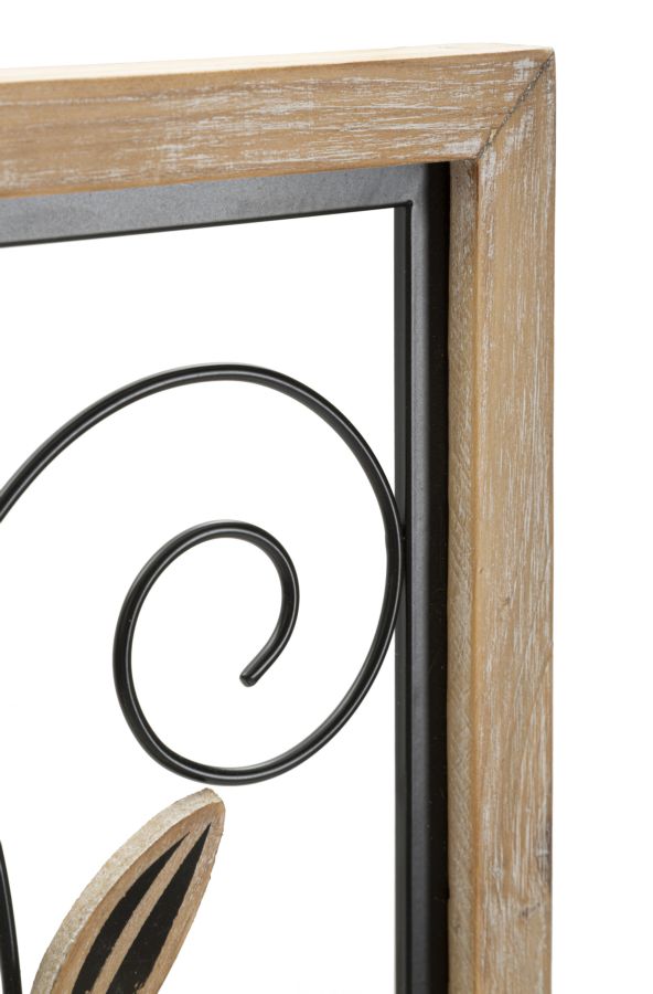 PANNELLO IN FERRO E LEGNO KOMAN -B- CM 26X2,5X60 - immagine 3