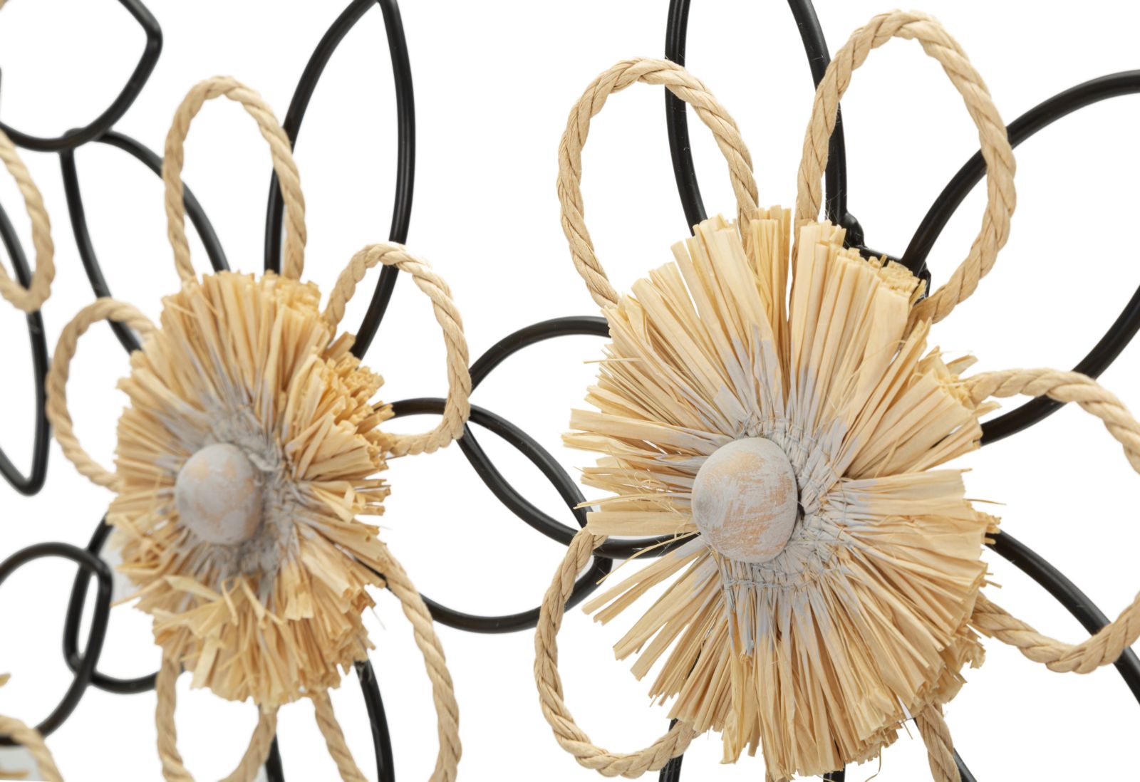 PANNELLO IN FERRO E RAFFIA FLOW CM 60X4X35 - immagine 2