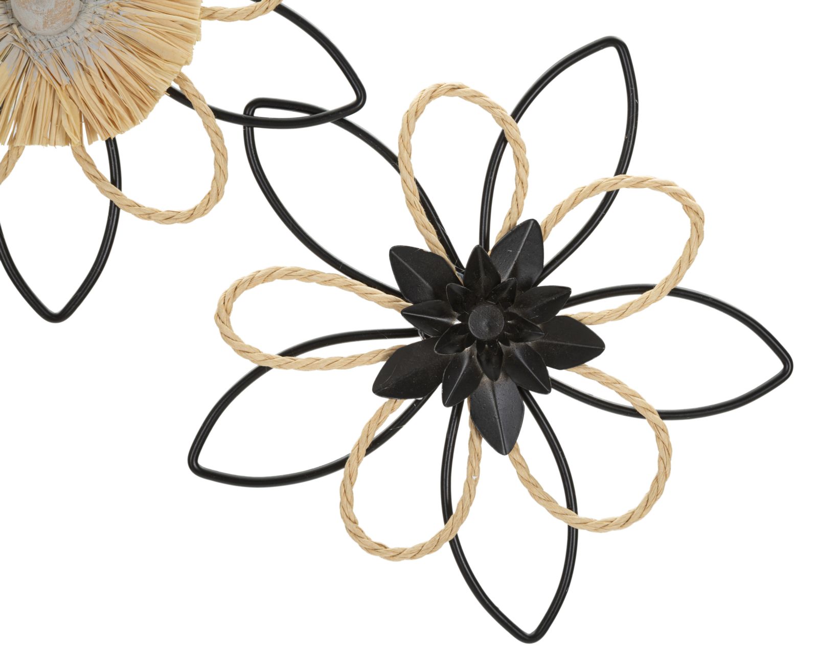 PANNELLO IN FERRO E RAFFIA FLOW CM 60X4X35 - immagine 3