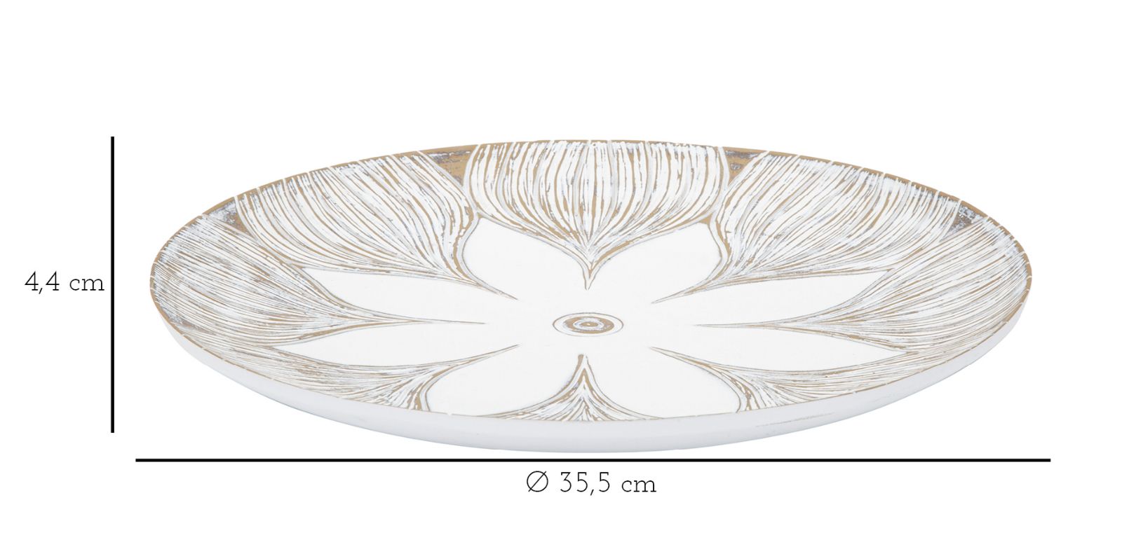PIATTO S/TASCHE RESINA ATENE CM Ø 35,5X4,4 - immagine 6