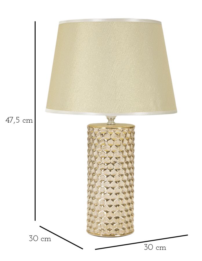 LAMPADA DA TAVOLO GLAM GOLD CM Ø 30X47,5 MIN 2 - immagine 6