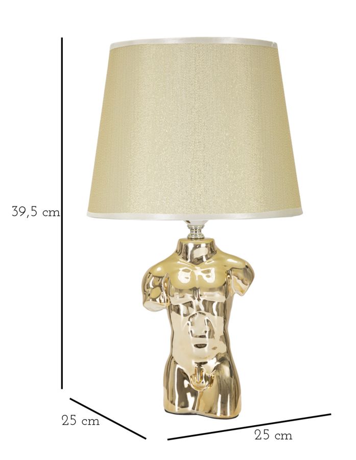 LAMPADA DA COMODINO GLAM MAN CM Ø 25X39,5 MIN 2 - immagine 6