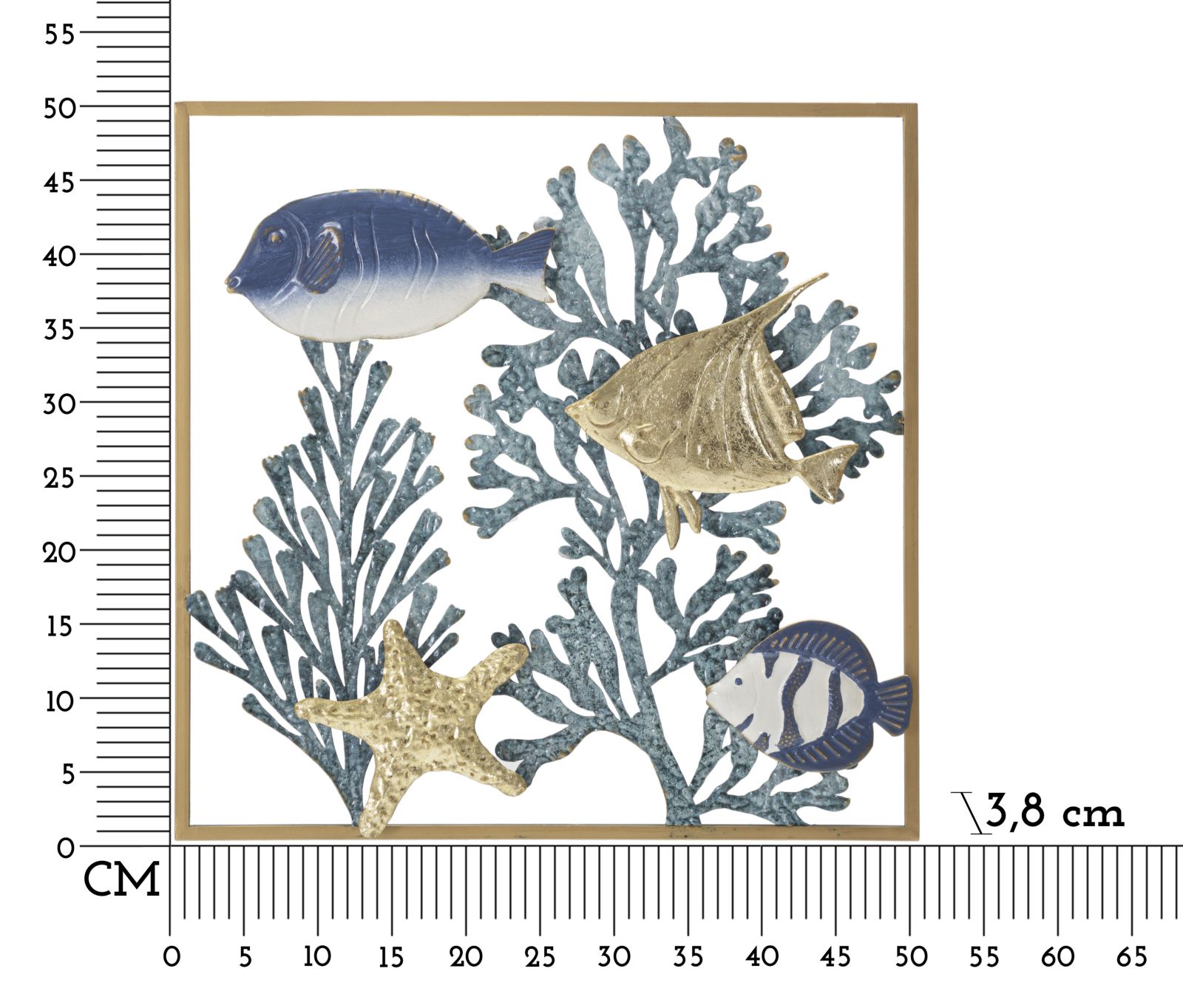 PANNELLO IN FERRO FISH CM 50,2X3,8X50,2 - immagine 6