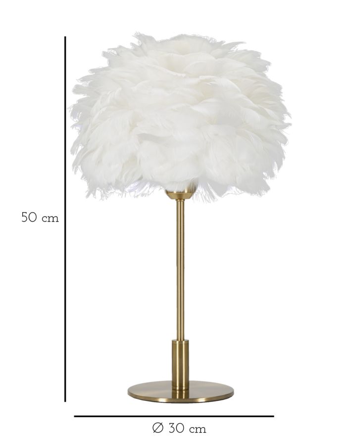 LAMPADA DA TAVOLO BALL FEATHER CM Ø 30X50 - immagine 6