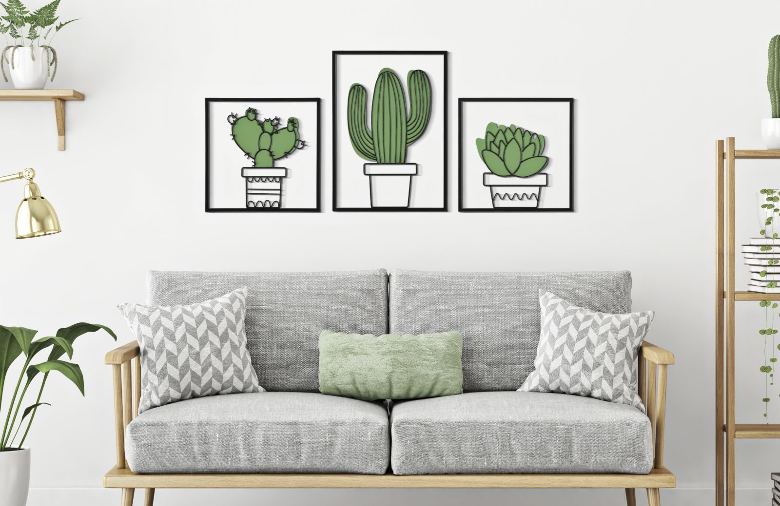 PANNELLO DA MURO CACTUS SET 3PZ 33X1,3X46,5-33X1,3X33 - immagine 5