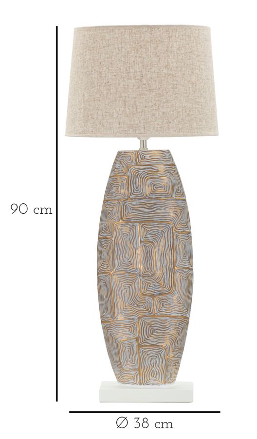 LAMPADA DA TAVOLO RESINA ECLIPS TOWER CM Ø 38X90 - immagine 7