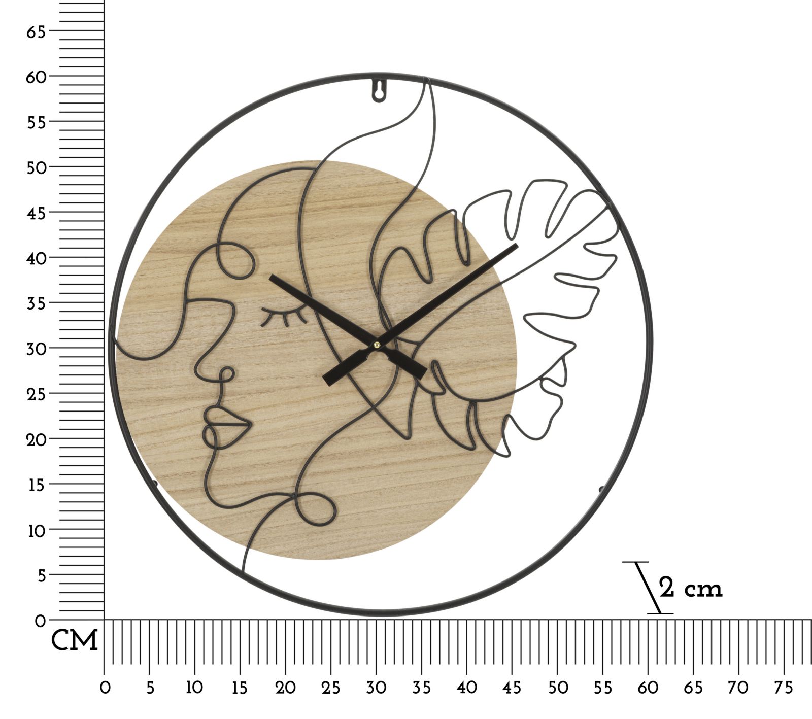 OROLOGIO DA MURO ELEGANT -B- CM Ø 60X2 - immagine 6