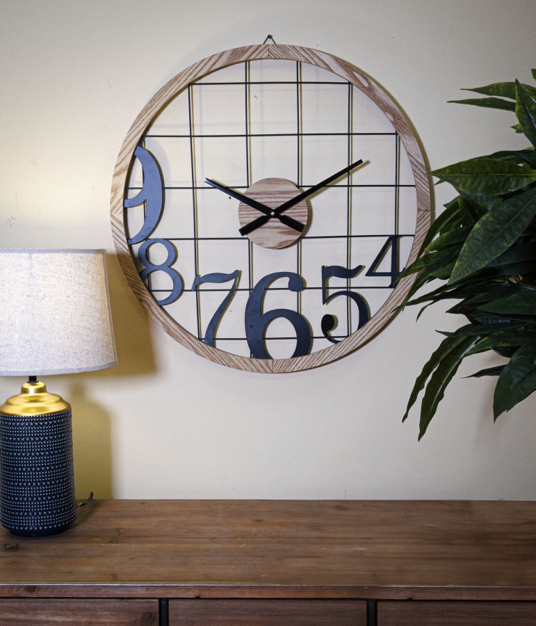 OROLOGIO DA MURO NUMBERS CM Ø 60X2,5 - immagine 5
