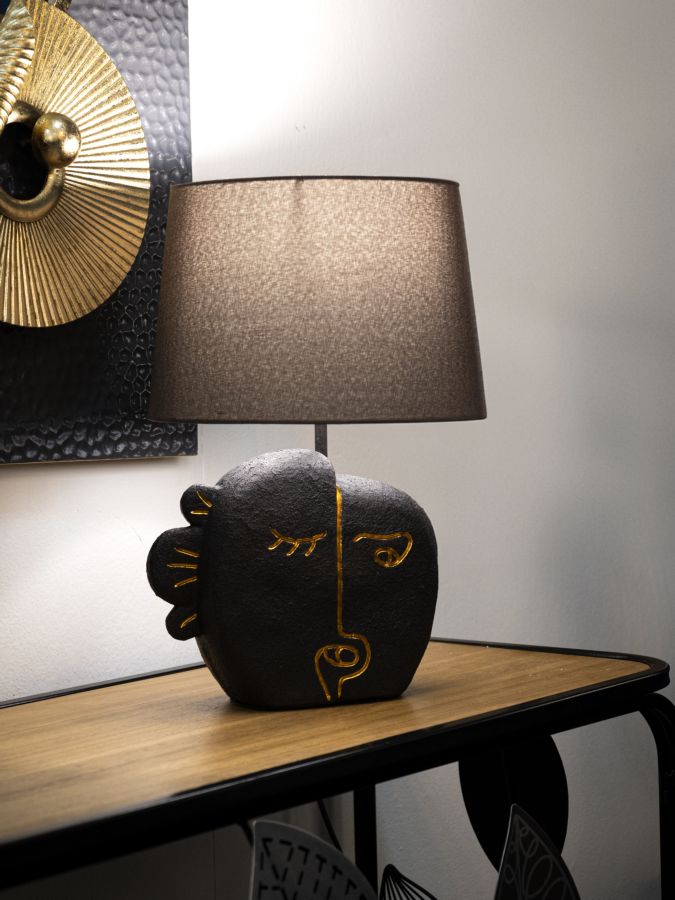 LAMPADA DA TAVOLO TRIBAL -B- CM Ø 27,5X39,5 - immagine 5