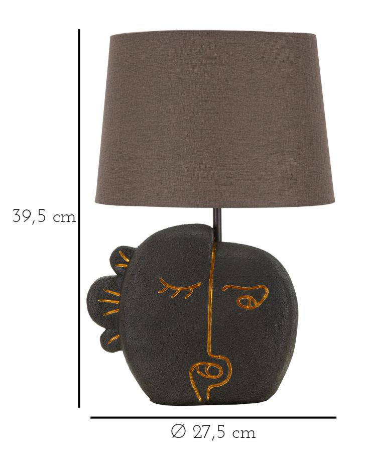 LAMPADA DA TAVOLO TRIBAL -B- CM Ø 27,5X39,5 - immagine 6