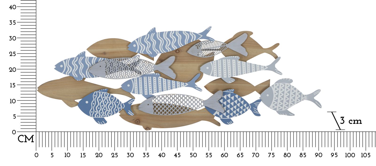 PANNELLO DA MURO FISH SEA CM 91X3X33,5 - immagine 6