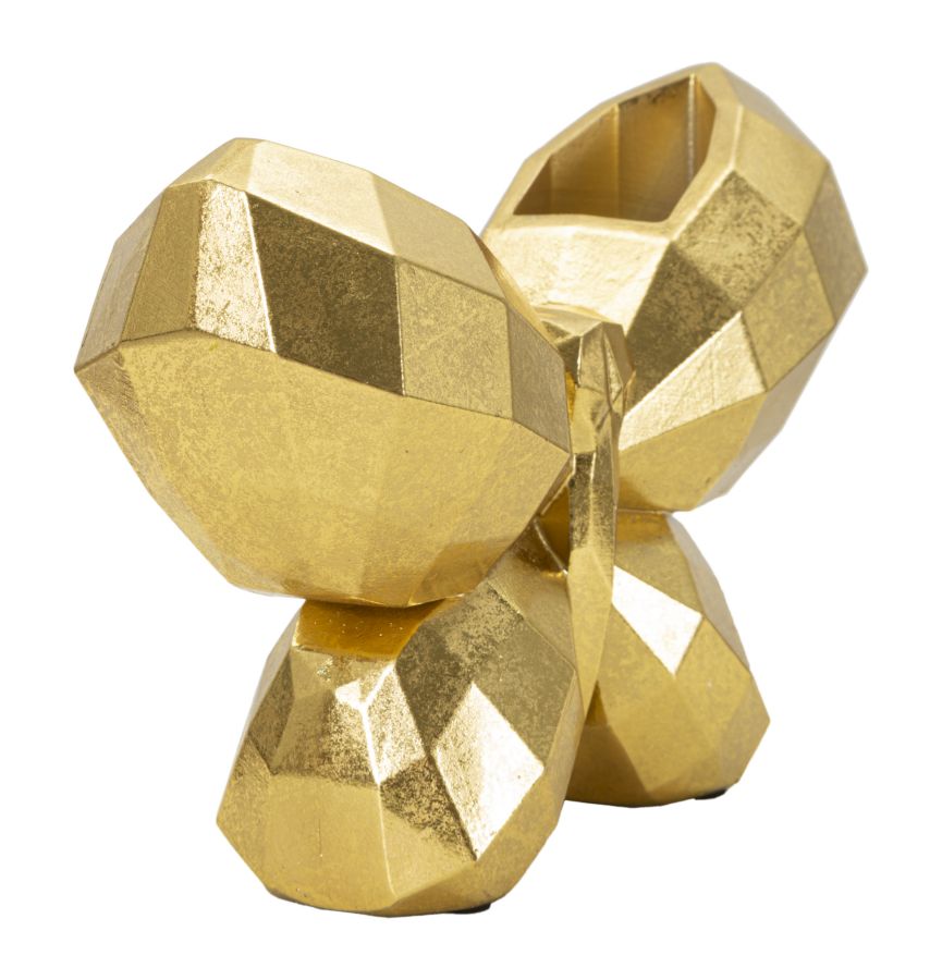 VASO BUTTERFLY GOLD CM 22,5X8X15 MIN 2 - immagine 2
