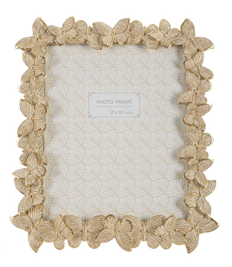 CORNICE FARFALLE GLOD CM 27,5X2,6X32,5 (MISURA INTERNA CM 20X25) MIN 2 - immagine 2