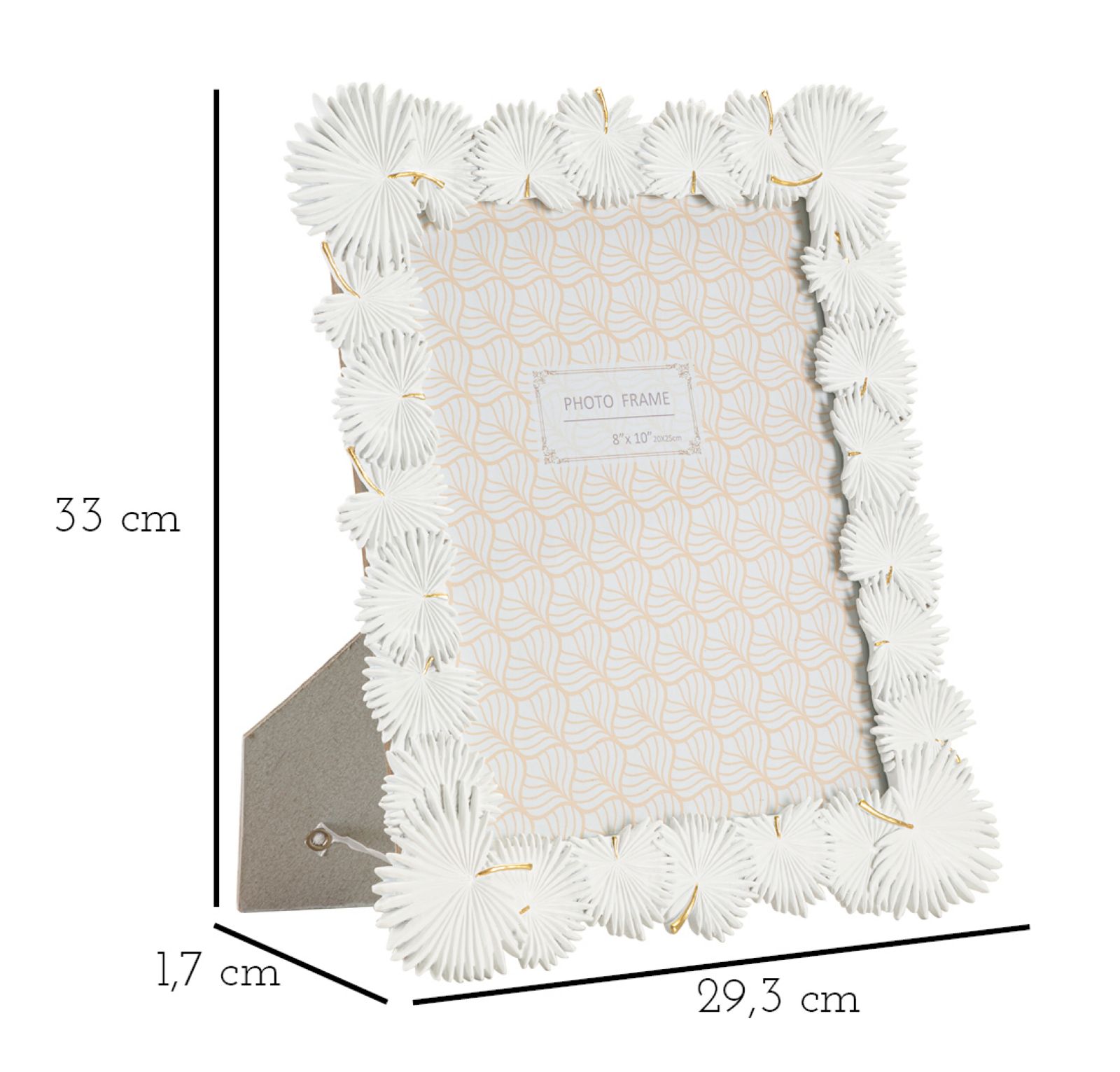 CORNICE PALM LEAF CM 28,5X1,7X33 (MISURA INTERNA CM 20X25) MIN 2 - immagine 6