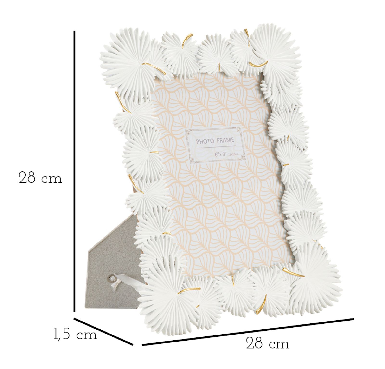 CORNICE PALM LEAF CM 22,7X1,5X28 (MISURA INTERNA CM 15X20) MIN 2 - immagine 6