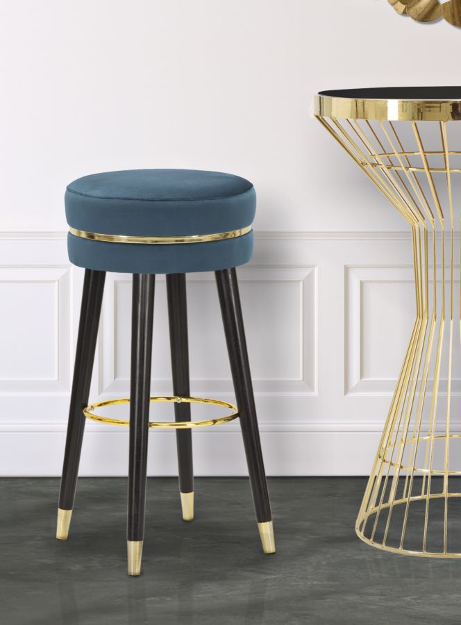 SGABELLO BAR PARIS OTTANIO/GOLD CM Ø 35X74 - immagine 6