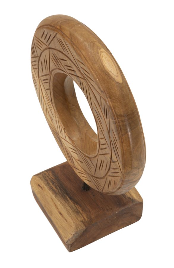 SCULTURA DORAT IN TEAK RIC. CM 20X10X28 MIN 2 (PEZZI UNICI - NON RIP. IN SERIE) - immagine 3