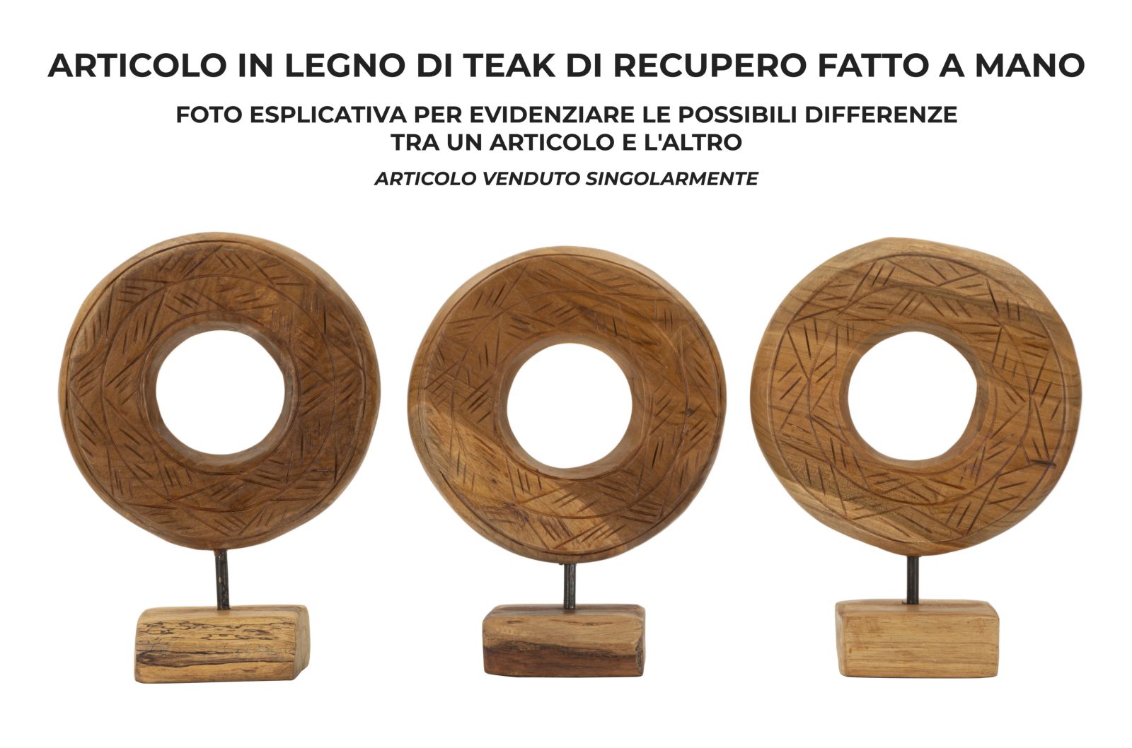 SCULTURA DORAT IN TEAK RIC. CM 20X10X28 MIN 2 (PEZZI UNICI - NON RIP. IN SERIE) - immagine 7