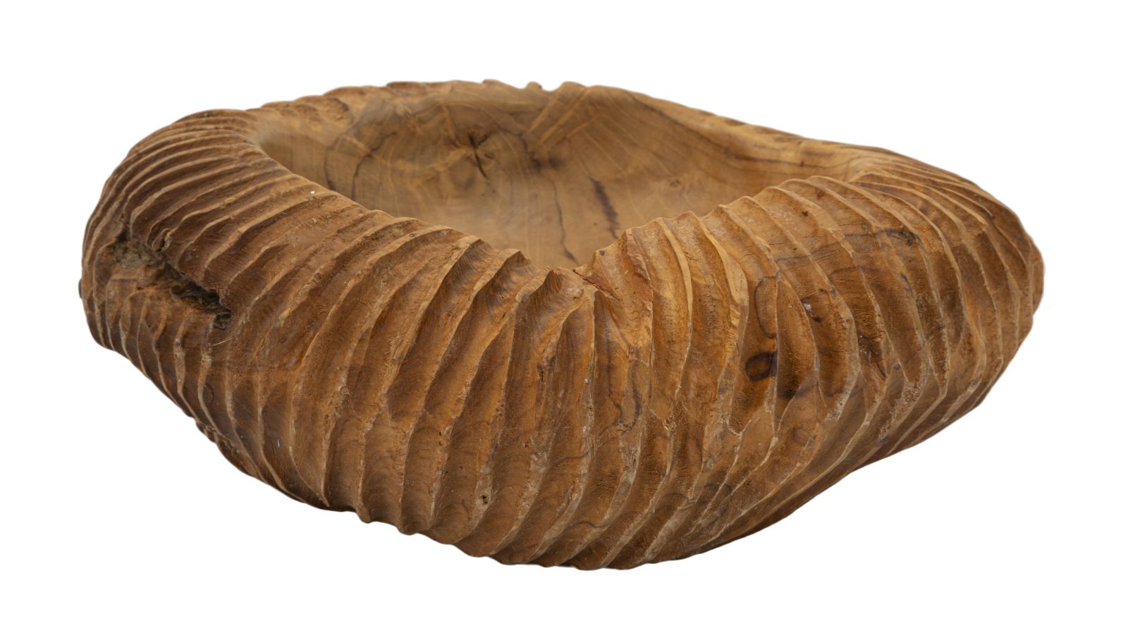 S/TASCHE GARIT IN TEAK RICICLATO CM Ø 32X11 (PEZZI UNICI - NON RIP. IN SERIE) - immagine 3