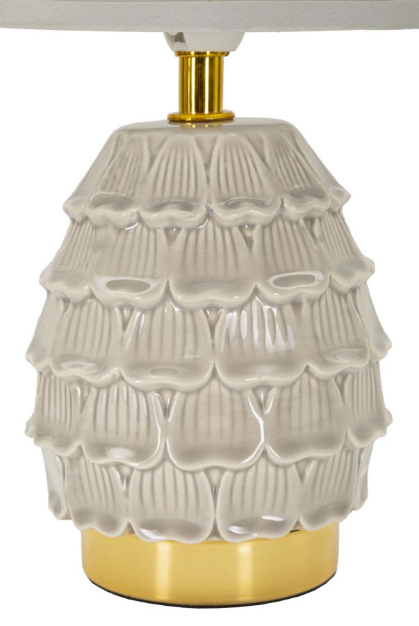 LAMPADA DA COMODINO PIGNY GRIGIA CM Ø 15X30,5 MIN 2 - immagine 2