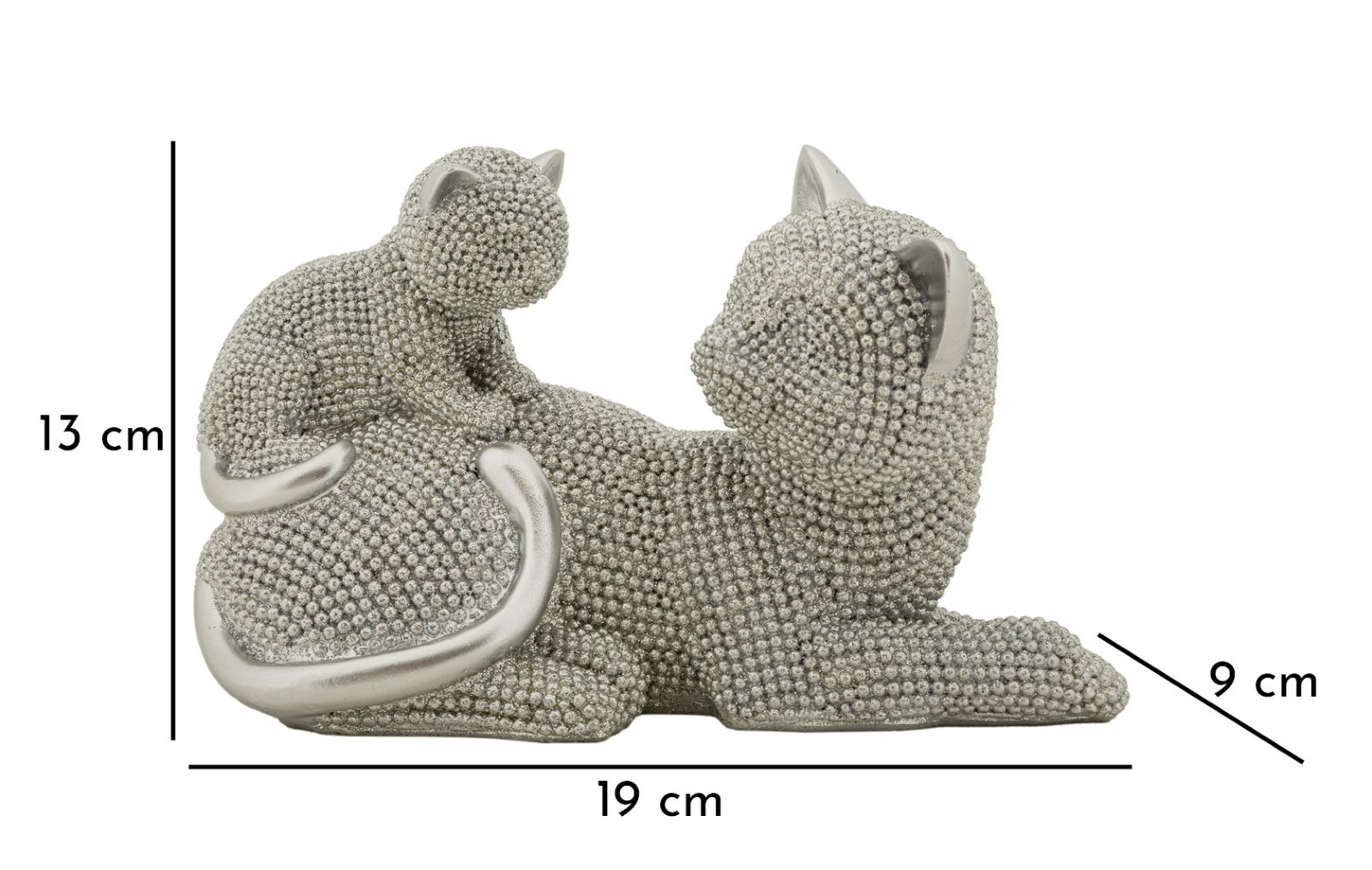 GATTO SPARKY CON CUCCIOLO CM 19X9X13 MIN 2 - immagine 6