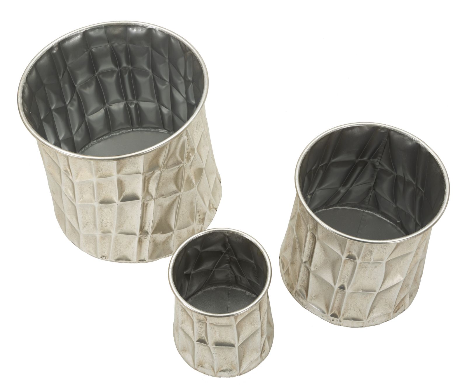 P/VASI SILVER SET 3 PZ CM Ø 35X38,5-27,5X33-18,5X26,5 - immagine 2