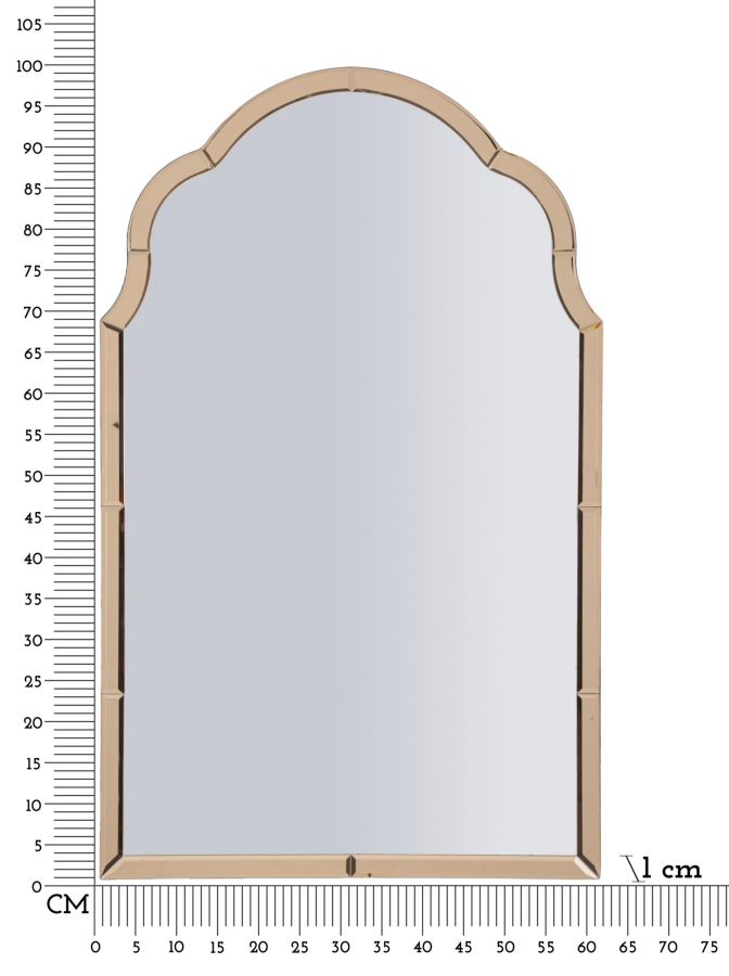 SPECCHIO DA MURO TANGERI ROSA CM 62X1X100 (MISURA SPECCHIO CM 55X94) - immagine 8