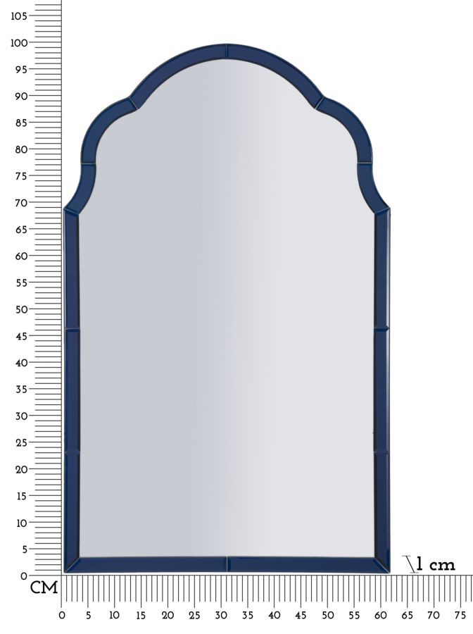 SPECCHIO DA MURO TANGERI BLU CM 62X1X100 (MISURA SPECCHIO CM 55X94) - immagine 8