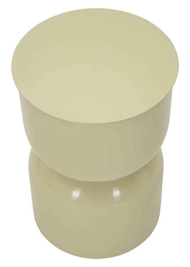 TAVOLINETTO IN METALLO OYI CREMA CM Ø 31X46 - immagine 2