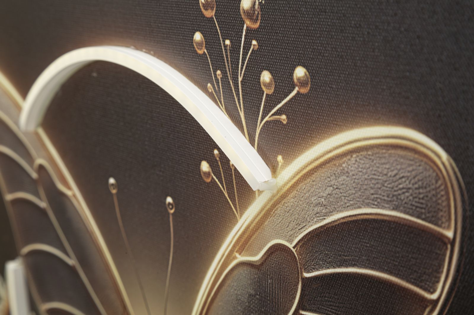 STAMPA C/LED SU TELA LACCATA C/CORNICE BUTTERFLY CM 50X4X50 ALIMENTAZIONE USB - immagine 4