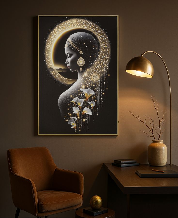 STAMPA C/LED SU TELA LACCATA C/CORNICE INDA CM 60X3,5X90 ALIMENTAZIONE BATTERIE - immagine 7