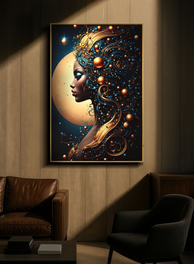 STAMPA C/LED SU TELA LACCATA C/CORNICE MINERVA -B- CM 60X3,5X90 ALIM. BATTERIE - immagine 7
