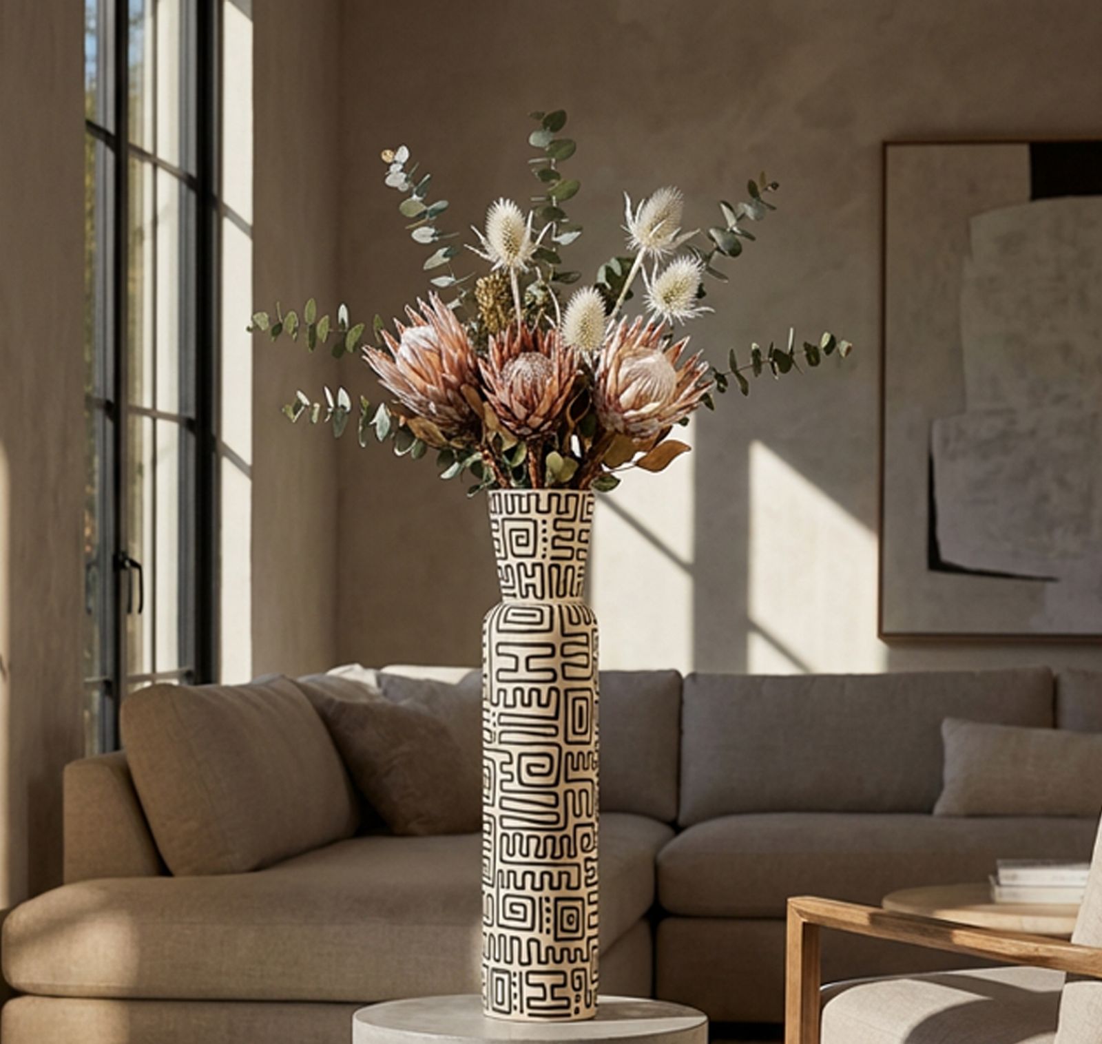 VASO RESINA NAIROBI CM Ø 15,5X65 (APERTURA CM Ø 11,5) - immagine 5