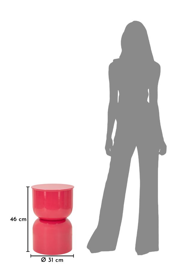 TAVOLINETTO IN METALLO OYI FUXIA CM Ø 31X46 - immagine 6